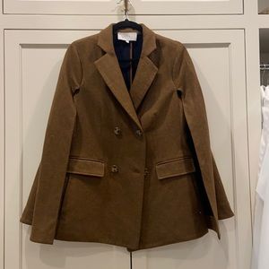 Pearl by Lela Rose brown cape jacket size small